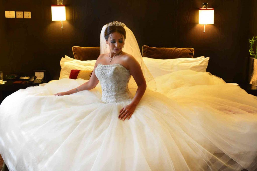 Her wedding dress is from Contessa - Dubai 