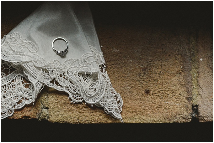 Rustic wedding in Tuscany - Featured on My Lovely Wedding Blog. - wedding ring photographed on lace 