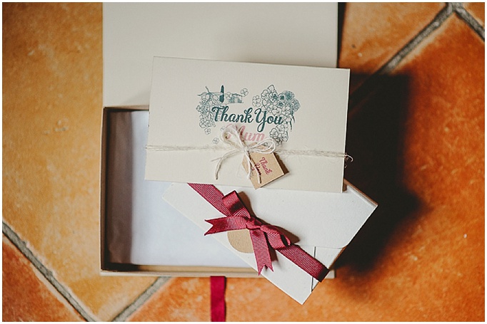 Rustic wedding in Tuscany - Featured on My Lovely Wedding Blog. - Thank you cards for wedding.
