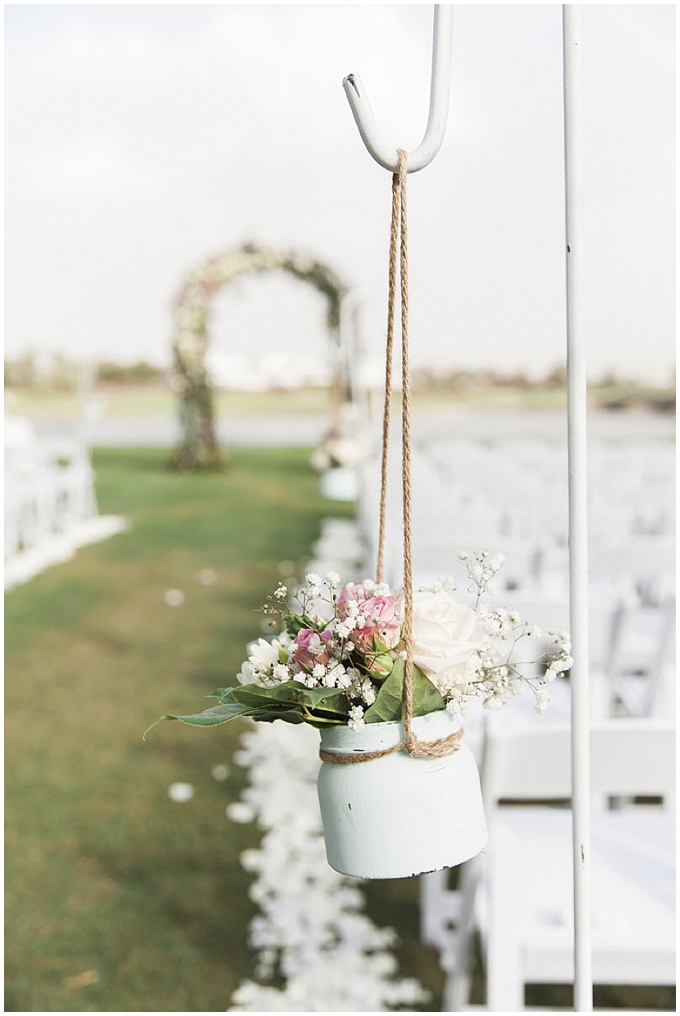 Dubai Wedding at The Address Montgomerie - Styled by Joelle at Lovely Styling. This wedding features mint green and blush pink with a touch of glittery gold. 