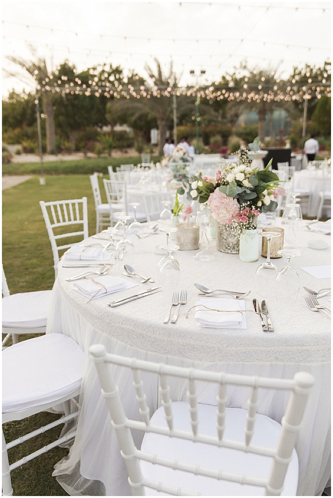 Dubai Wedding at The Address Montgomerie - Styled by Joelle at Lovely Styling. This wedding features mint green and blush pink with a touch of glittery gold. 