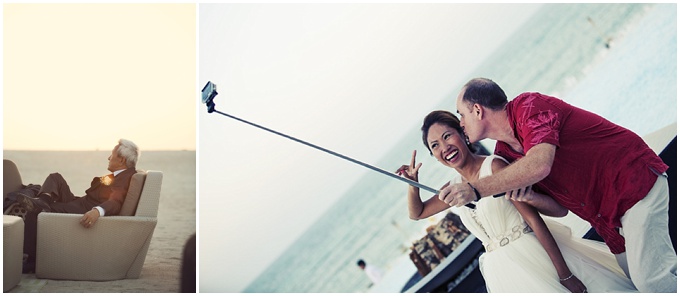 Beach wedding at Zaya Nurai Island, Abu Dhabi. Photographed by Goldfish Photography & Video.