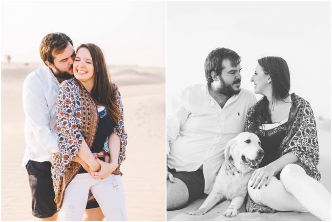 Desert Shoot by JVR Photography in Dubai - Couple shoot with a dog
