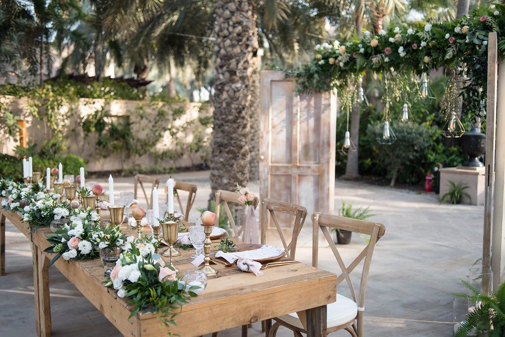 STYLING BY MY LOVELY WEDDING IN DUBAI - RUSTIC PRETTY WITH PEACH DETAILS